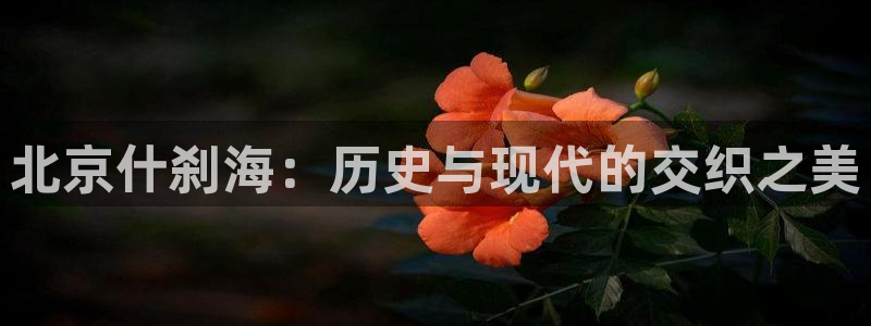 oety欧亿：北京什刹海：历史与现代的交织之美